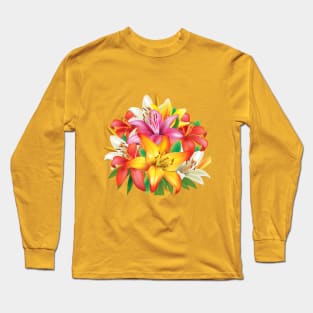 COLORFUL LILIES Long Sleeve T-Shirt